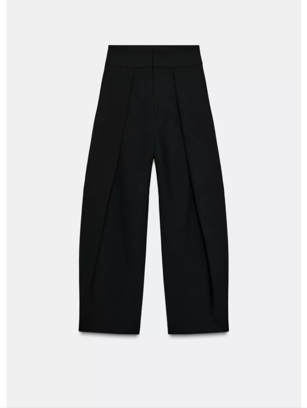 Zara Black Ballon Wide-Leg High-Waist Trousers